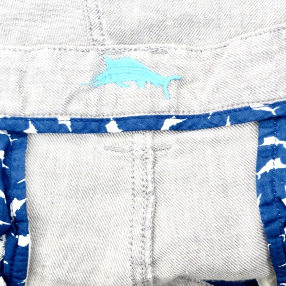 Tommy Bahama Linen Blend Shorts Chino Flat Front Gray Size 42 Mens - Picture 13 of 16